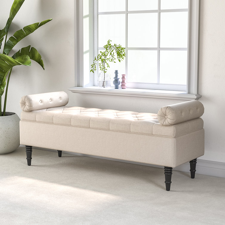 Indoor upholstered deals bench